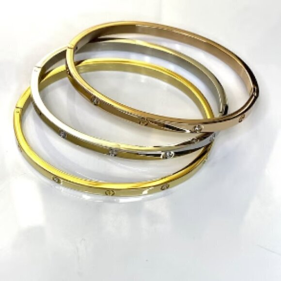 Stainless Steel Bangle Bracelet - Picture 2 of 4